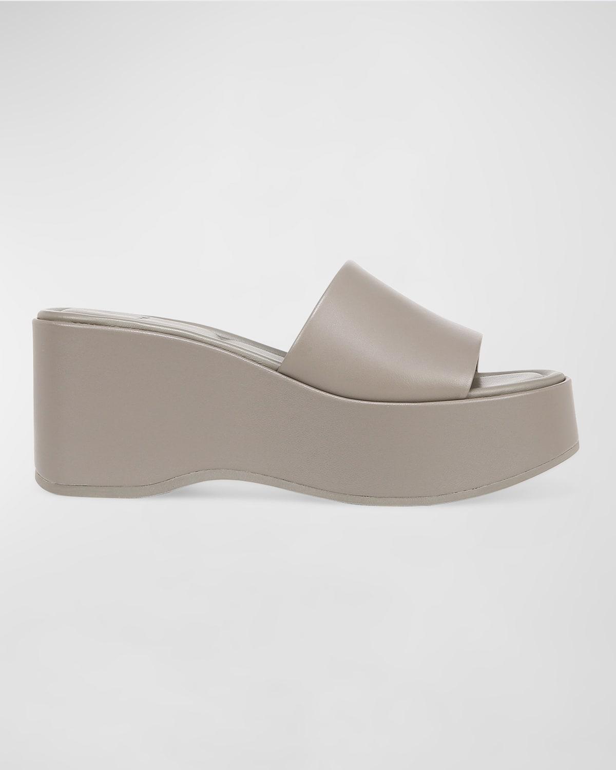 Vince Womens Polina Leather Platform Slide Sandals Product Image