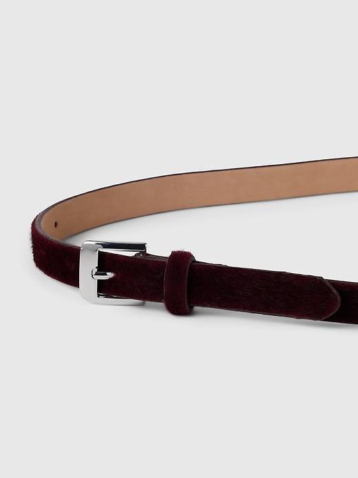 Vegan Calf-Hair Skinny Belt Product Image