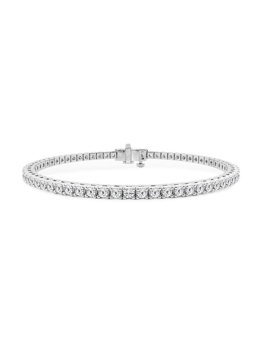 Womens 14K White Gold & Diamond Tennis Bracelet/1.00-12.00 TCW Product Image
