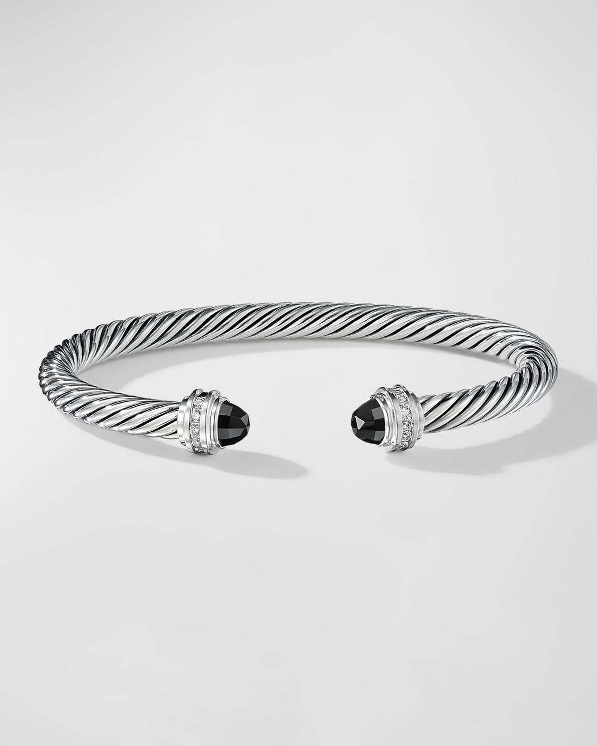 David Yurman Cable Classics Bracelet with Black Onyx & Diamonds Product Image