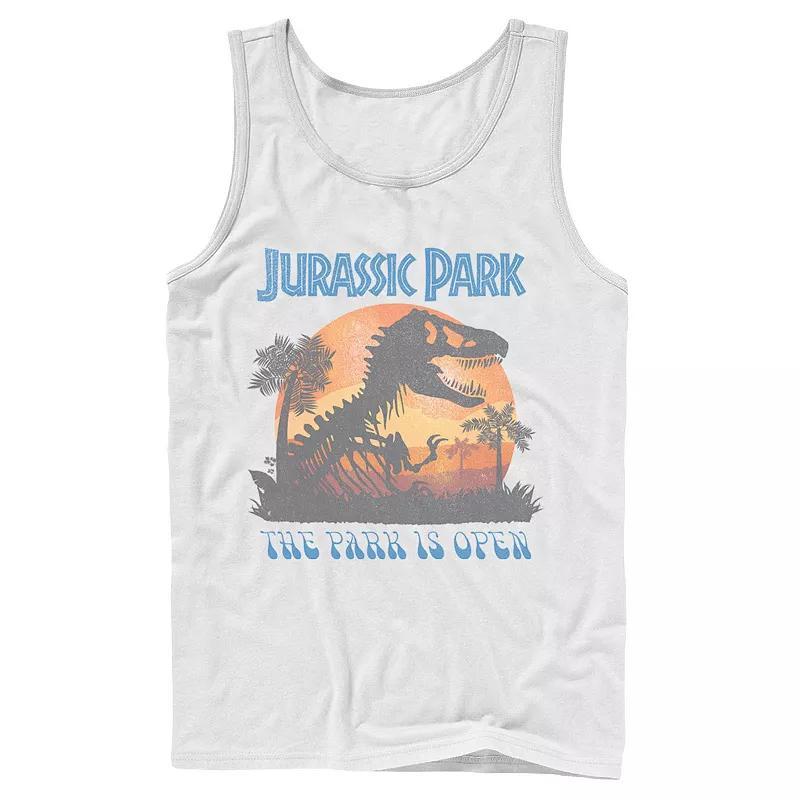Men's Jurassic Park T Rex Sunset Portrait Tank Top, Size: XL, Black Product Image