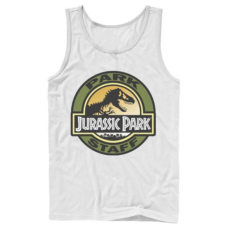 Men's Jurassic Park Staff Icon T-Rex Skeleton Tank Top, Size: Large, Black Product Image