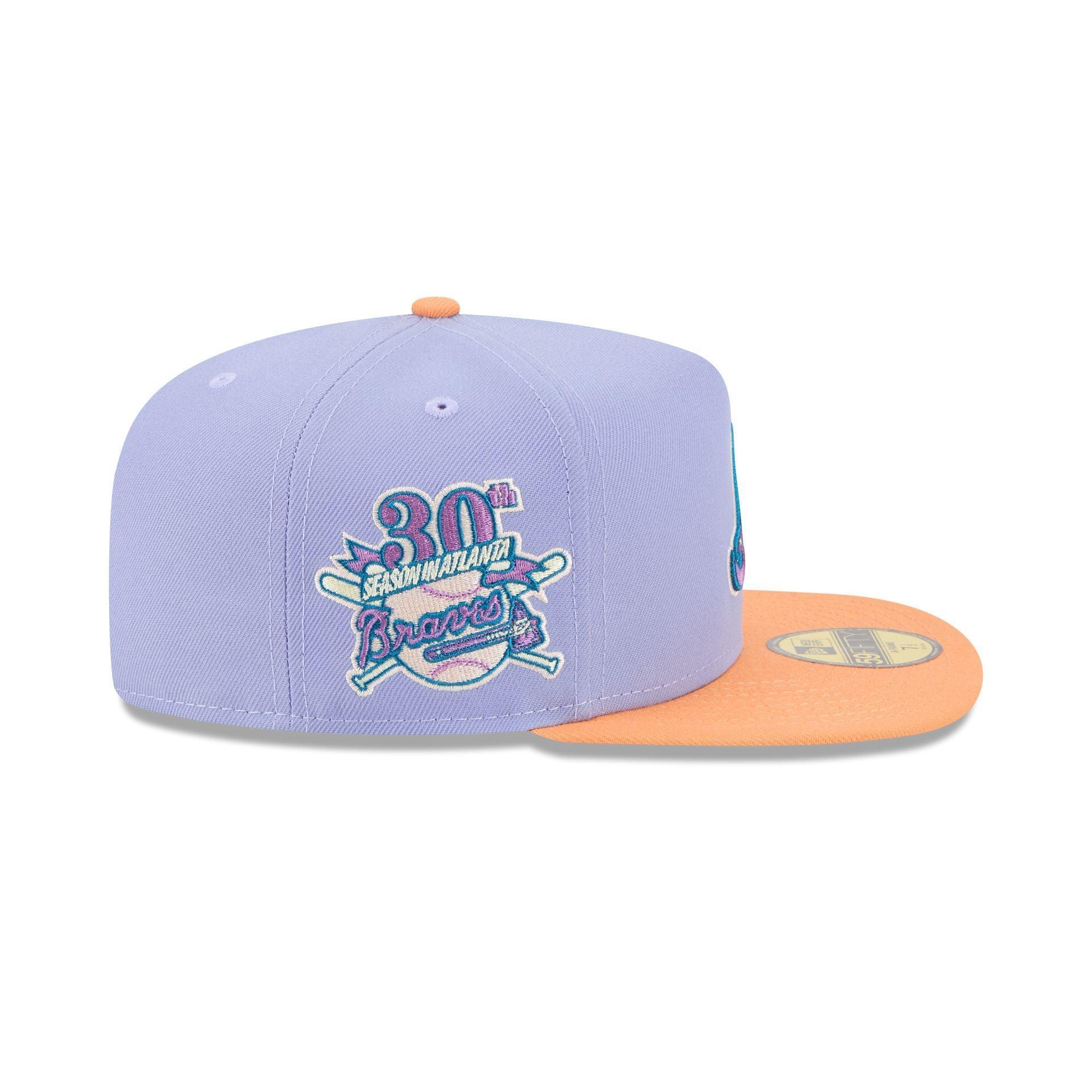 Atlanta Braves Lavender 59FIFTY A-Frame Fitted Hat Male Product Image