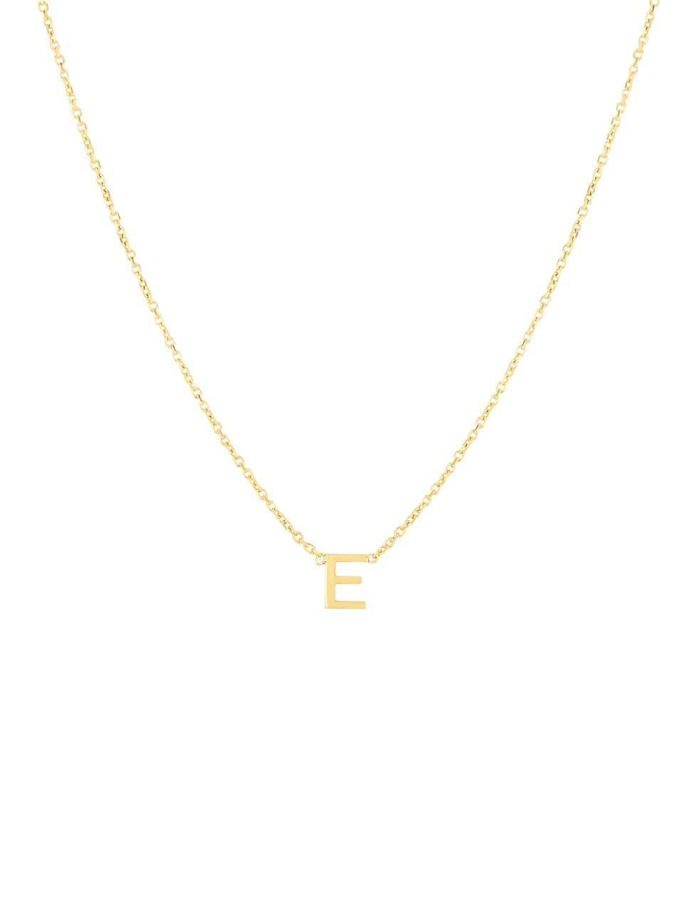 Womens 14K Yellow Gold Initial Pendant Necklace Product Image