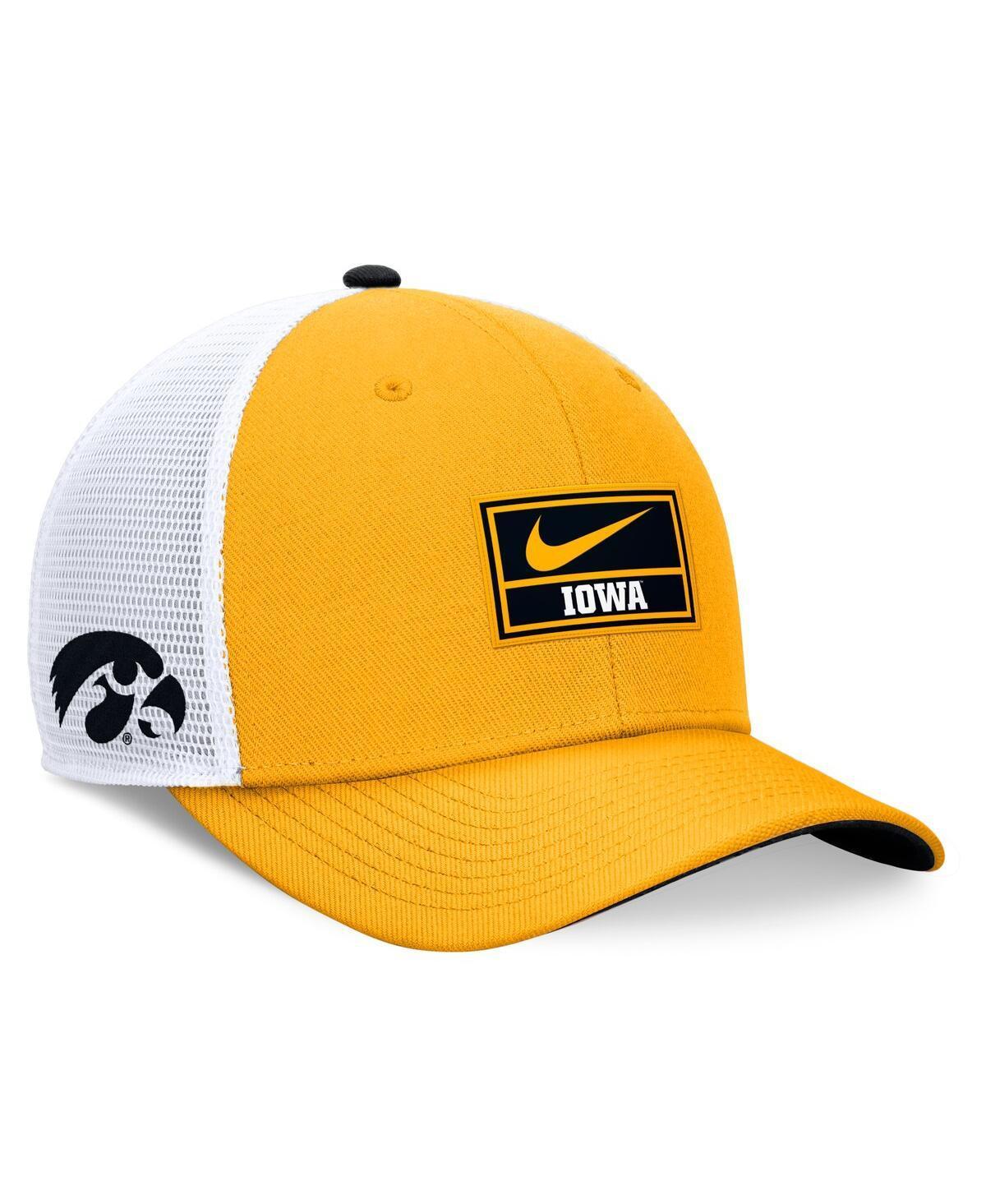 Mens Nike /White Iowa Hawkeyes 2024 On Field Swoosh Trucker Adjustable Hat Product Image