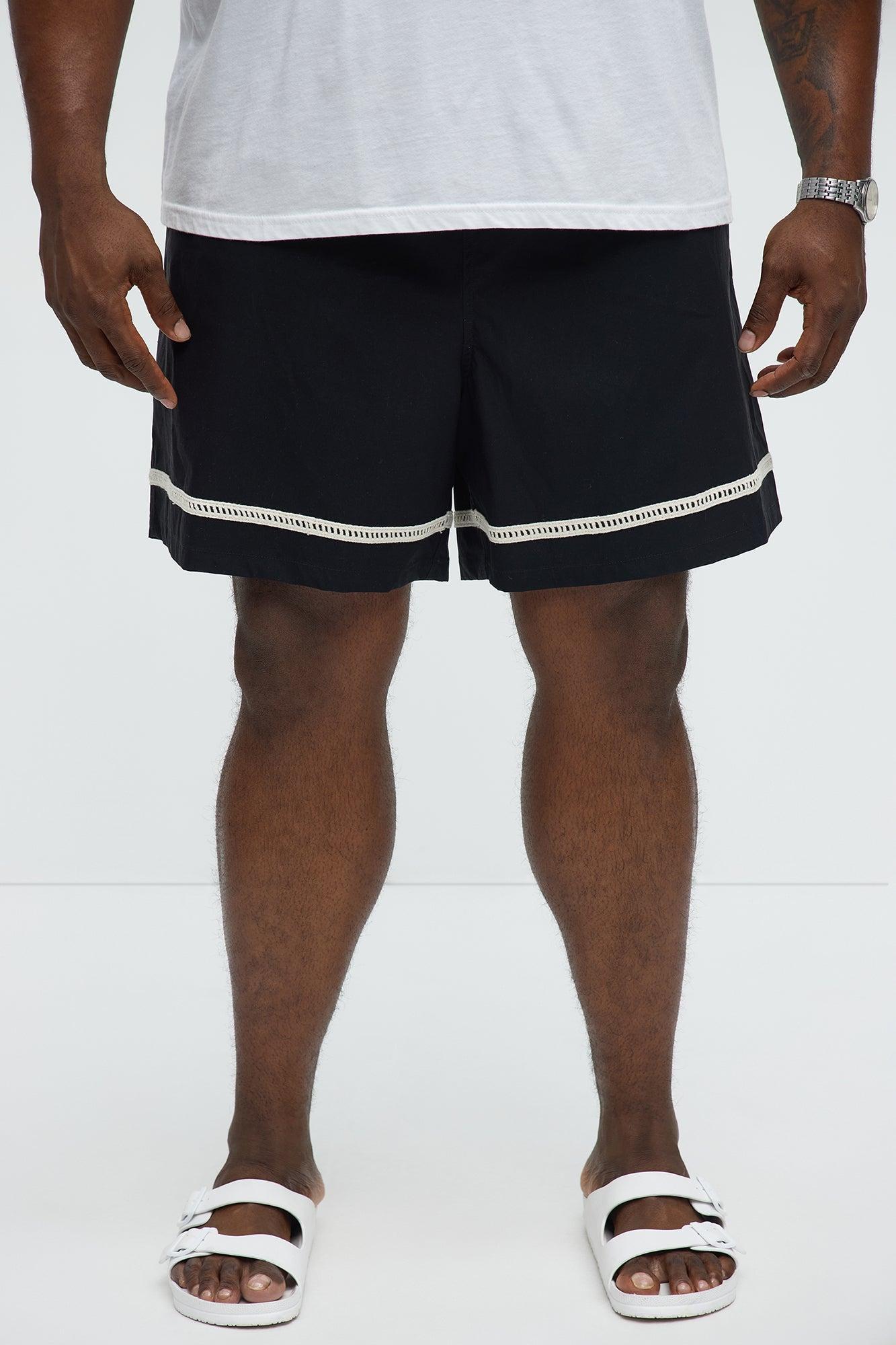 Coastal Applique Swim Classic Trunk - Black Product Image
