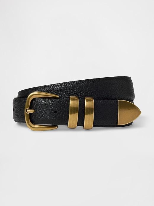 Vegan Leather Pebble Belt Product Image