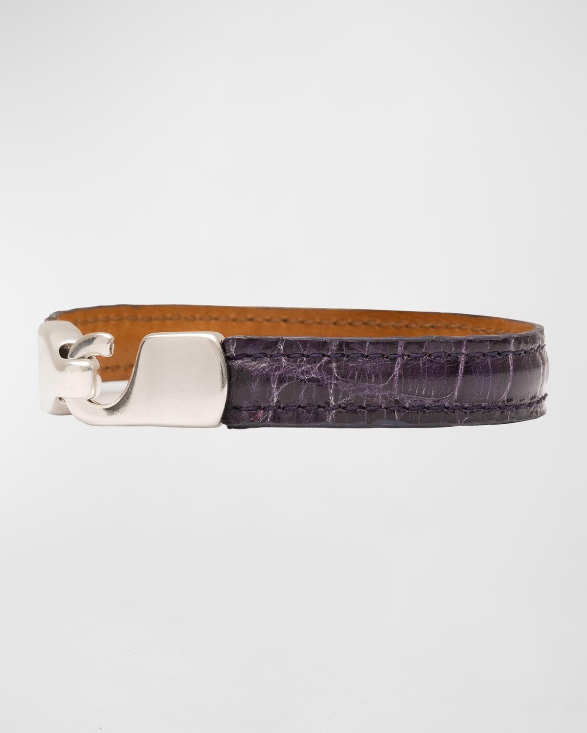 Mens Alligator Leather Bracelet Product Image