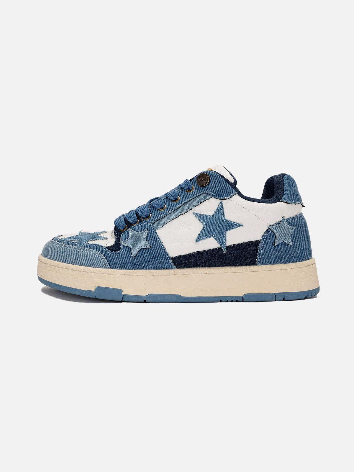 Starry Climb Stars Casual All-Match Denim Skate Shoes Product Image