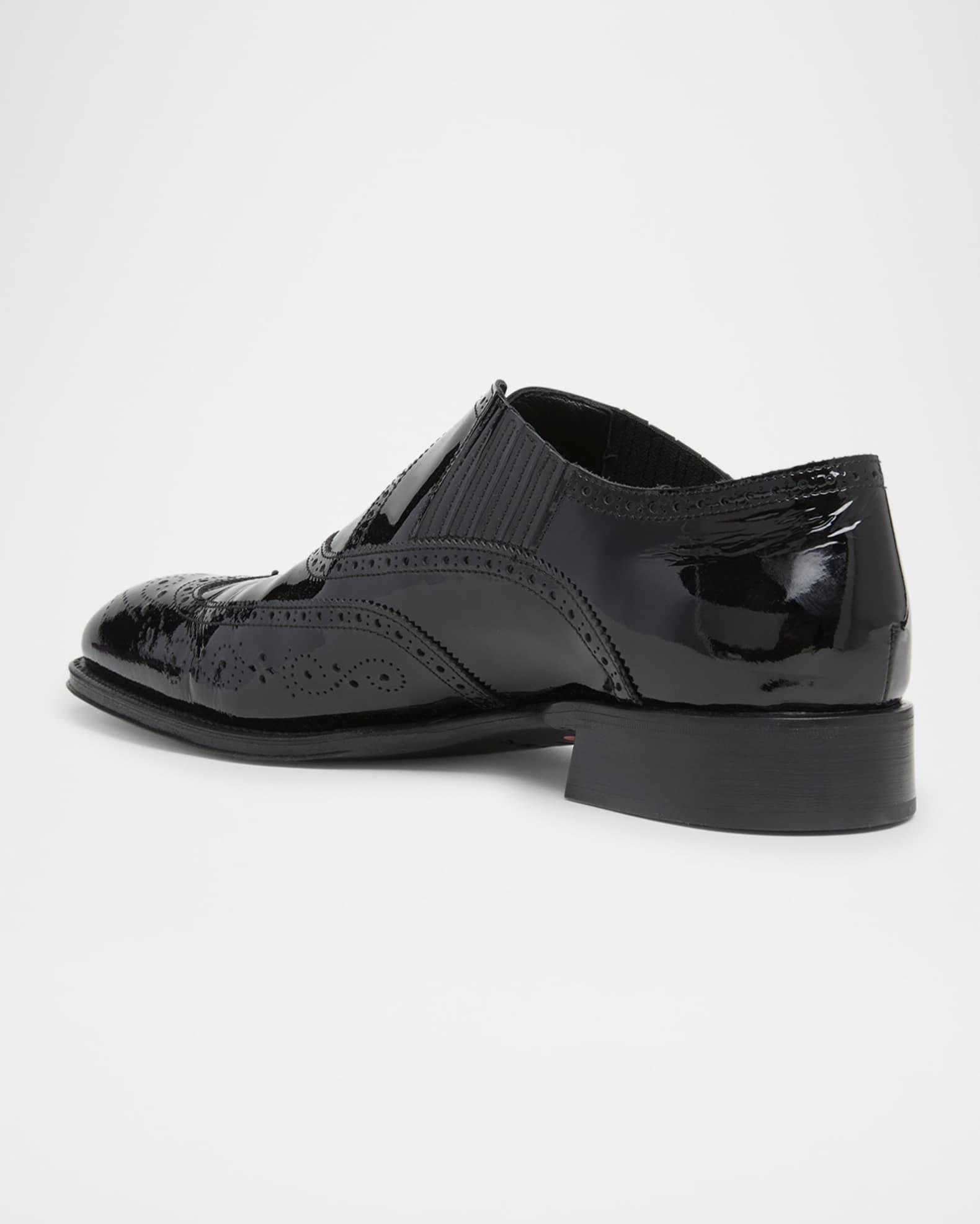 Men's Patent Wingtip Brogue Loafers Product Image