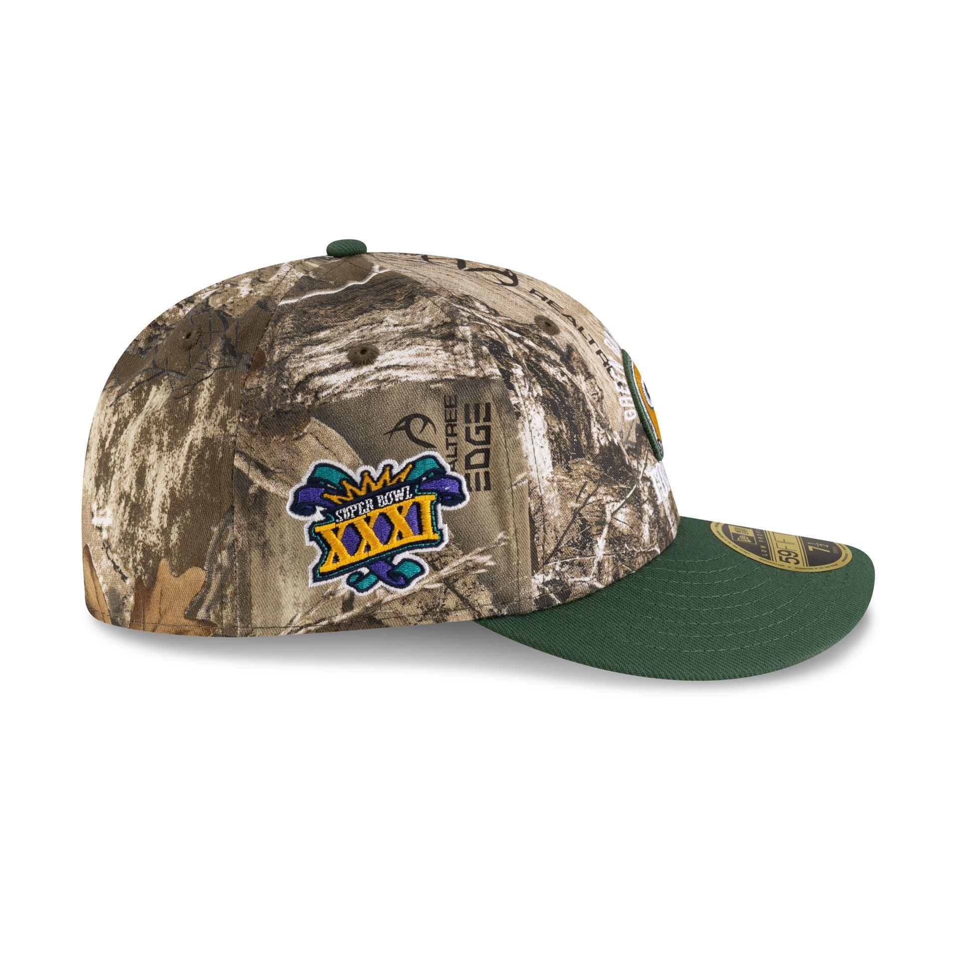 Just Caps Realtree Green Bay Packers Low Profile 59FIFTY Fitted Hat Male Product Image