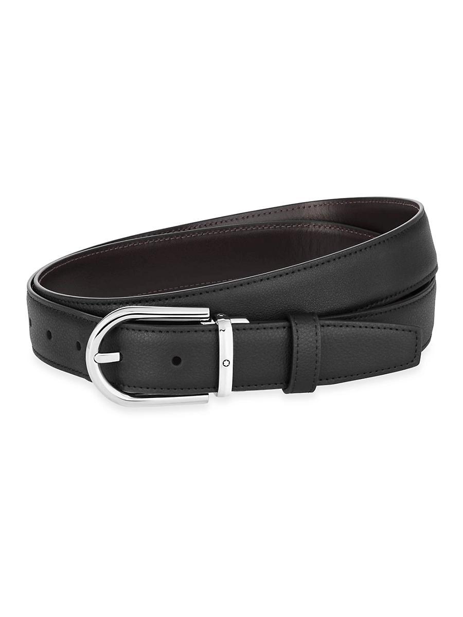 Mens Reversible Leather Buckle Belt Product Image