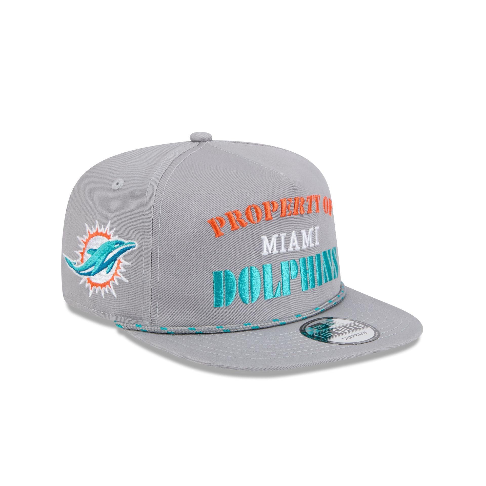 Miami Dolphins Vintage Gray Rope Golfer Hat Male Product Image