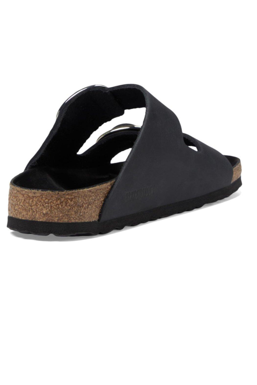 Birkenstock Arizona Big Buckle Oiled Leather Narrow Width in Black Product Image