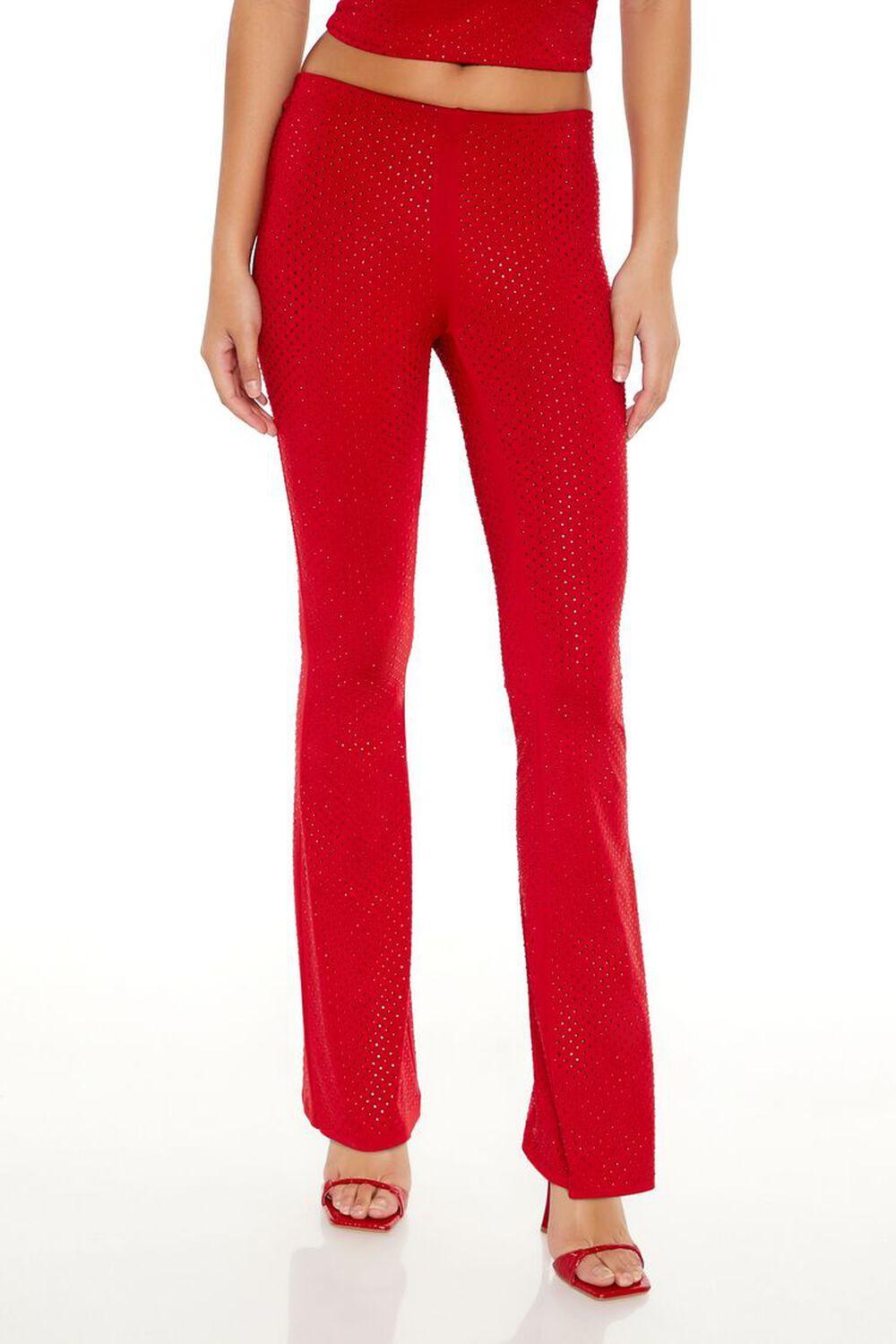 Contour Sculpt Rhinestone Pants | Forever 21 Product Image