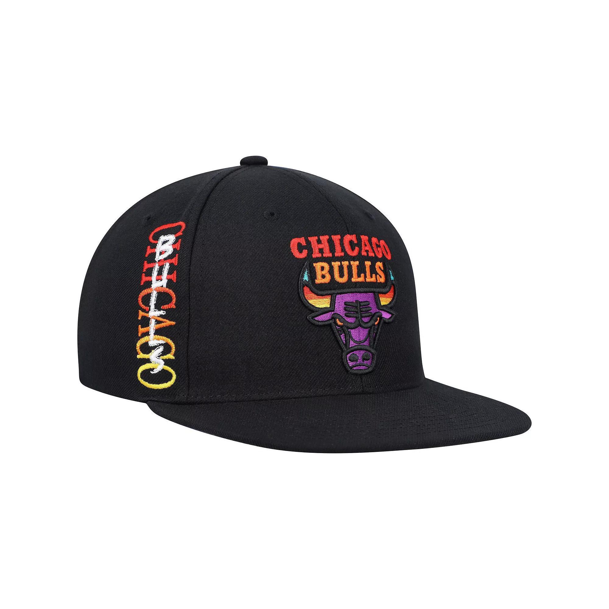 Men's Mitchell & Ness  Black Chicago Bulls Soul High-Grade Fade Undervisor Snapback Hat Product Image