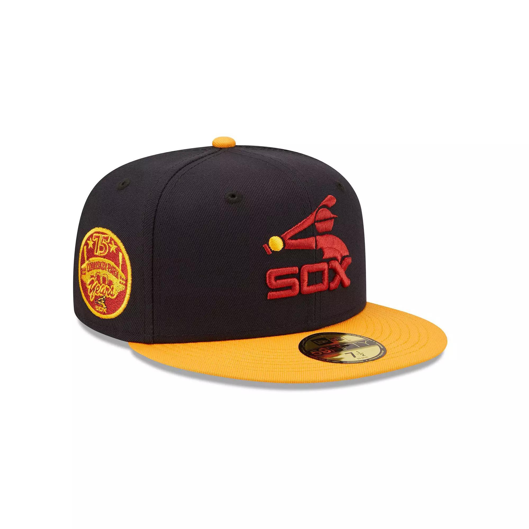 Men's New Era Navy/Gold Chicago White Sox Primary Logo 59FIFTY Fitted Hat, Size: 8, Blue Product Image