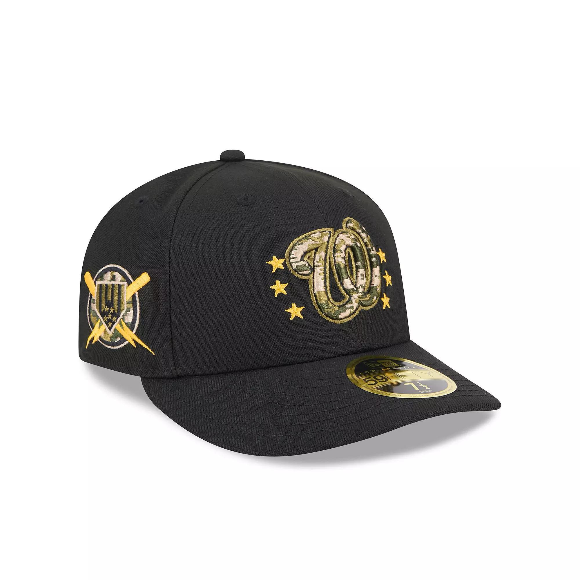 Men's New Era  Black Washington Nationals 2024 Armed Forces Day Low Profile 59FIFTY Fitted Hat, Size: 7 1/8 Product Image