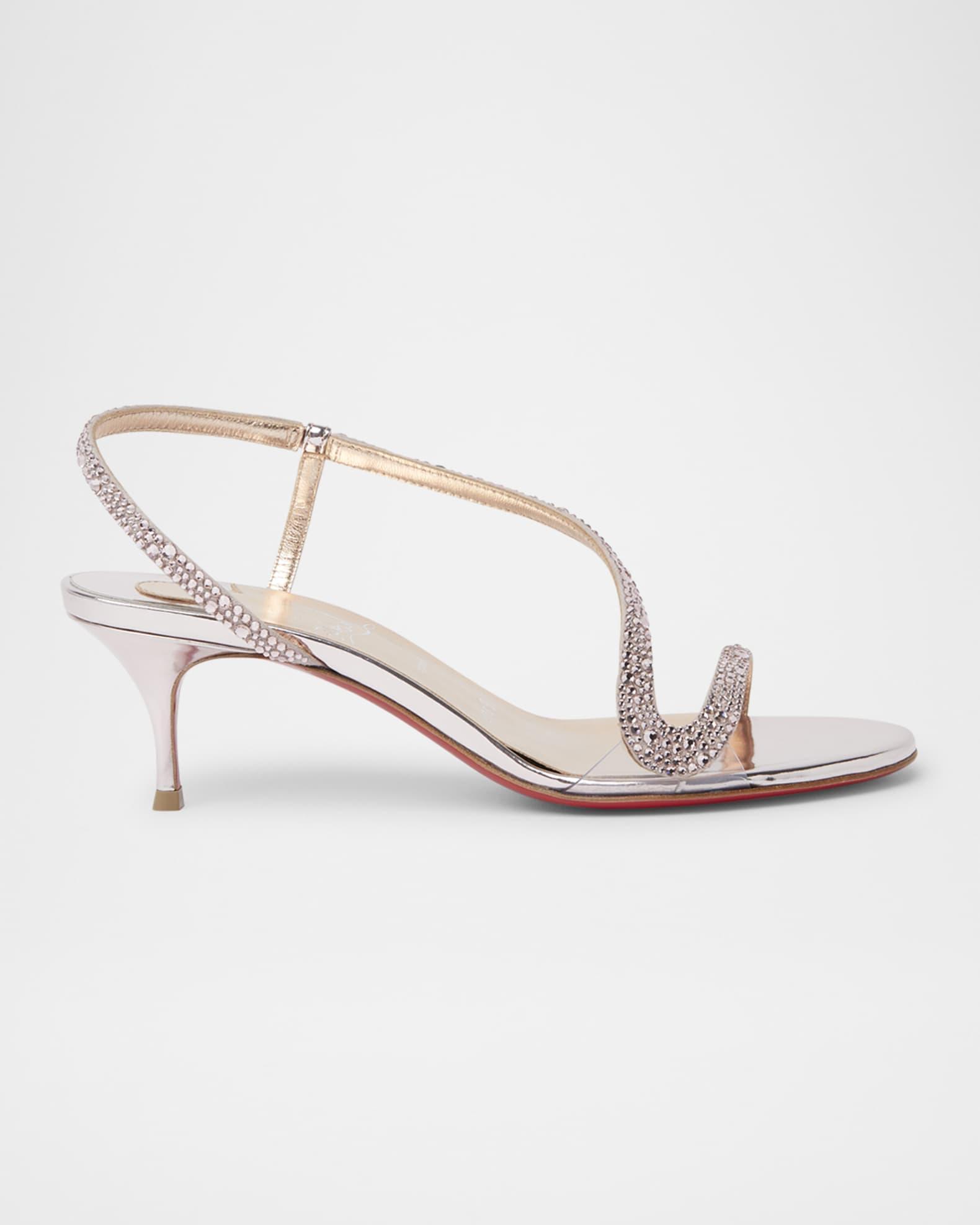 Rosalie Strass Red Sole Slingback Sandals Product Image