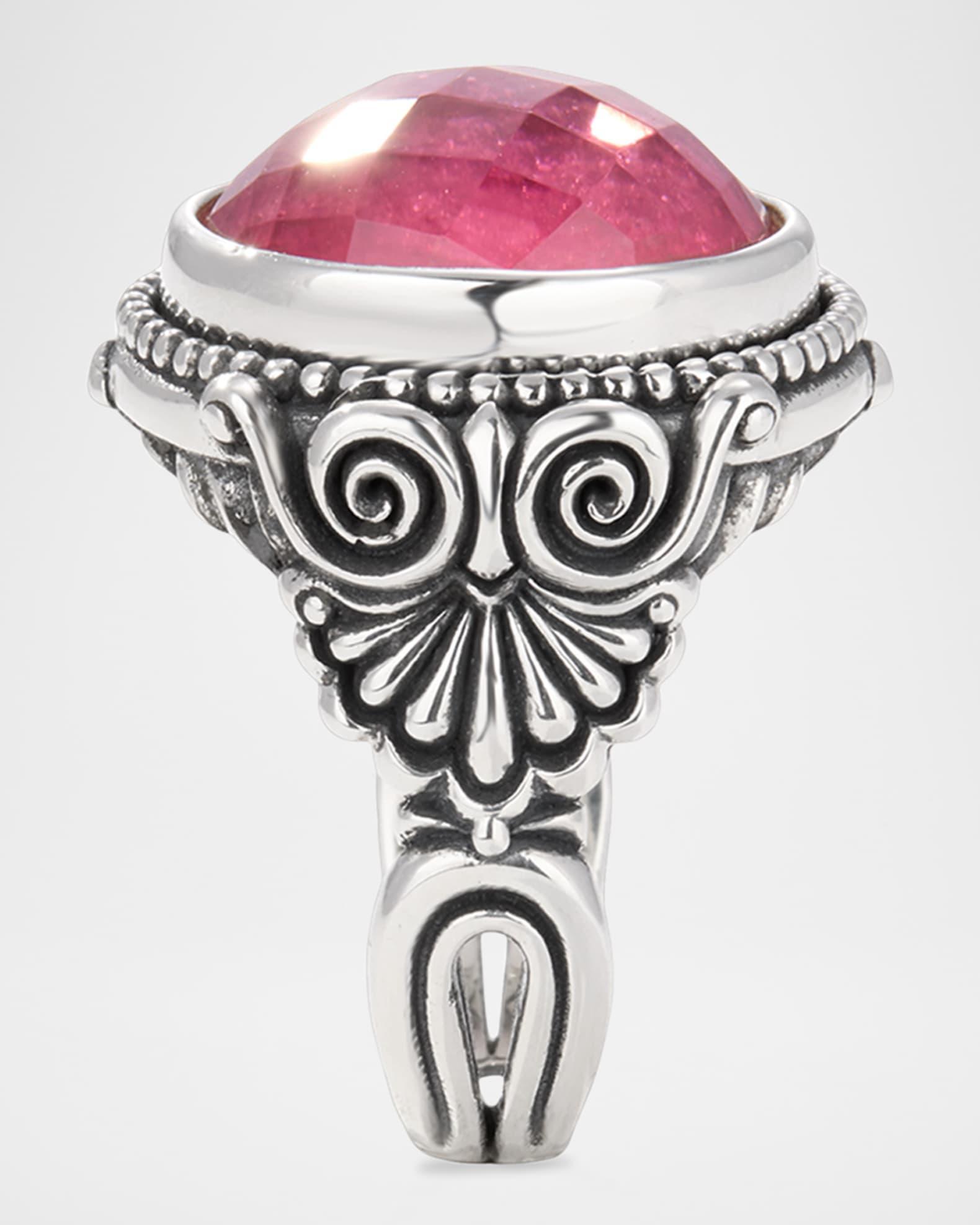 Ivy Strawberry Quartz Triplet Ring Product Image