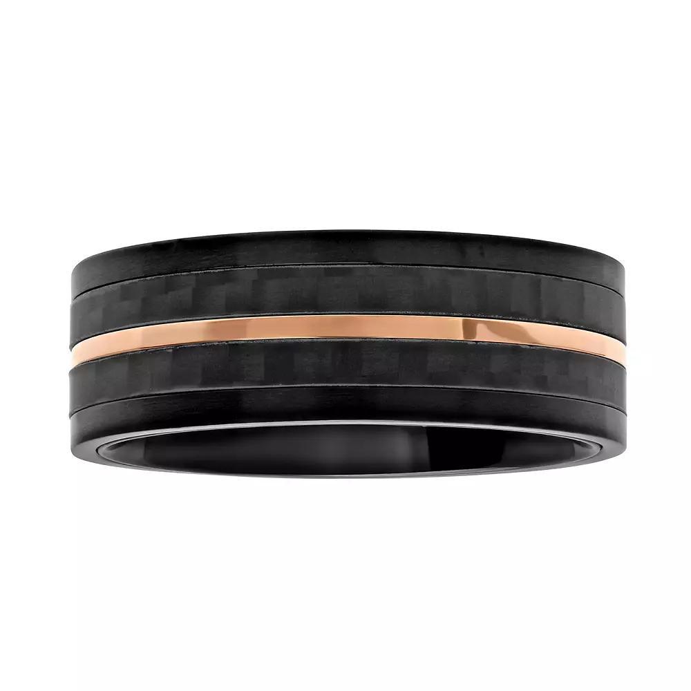Men's Two-Tone Stainless Steel Stripe Band, Size: 7.50, Silvertone Product Image