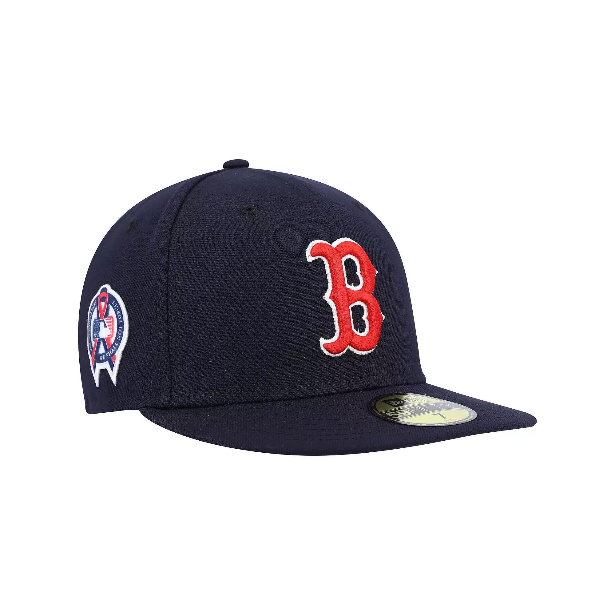 Men's New Era Navy Boston Red Sox 9/11 Memorial Side Patch 59FIFTY Fitted Hat, Size: 7 1/2, Blue Product Image