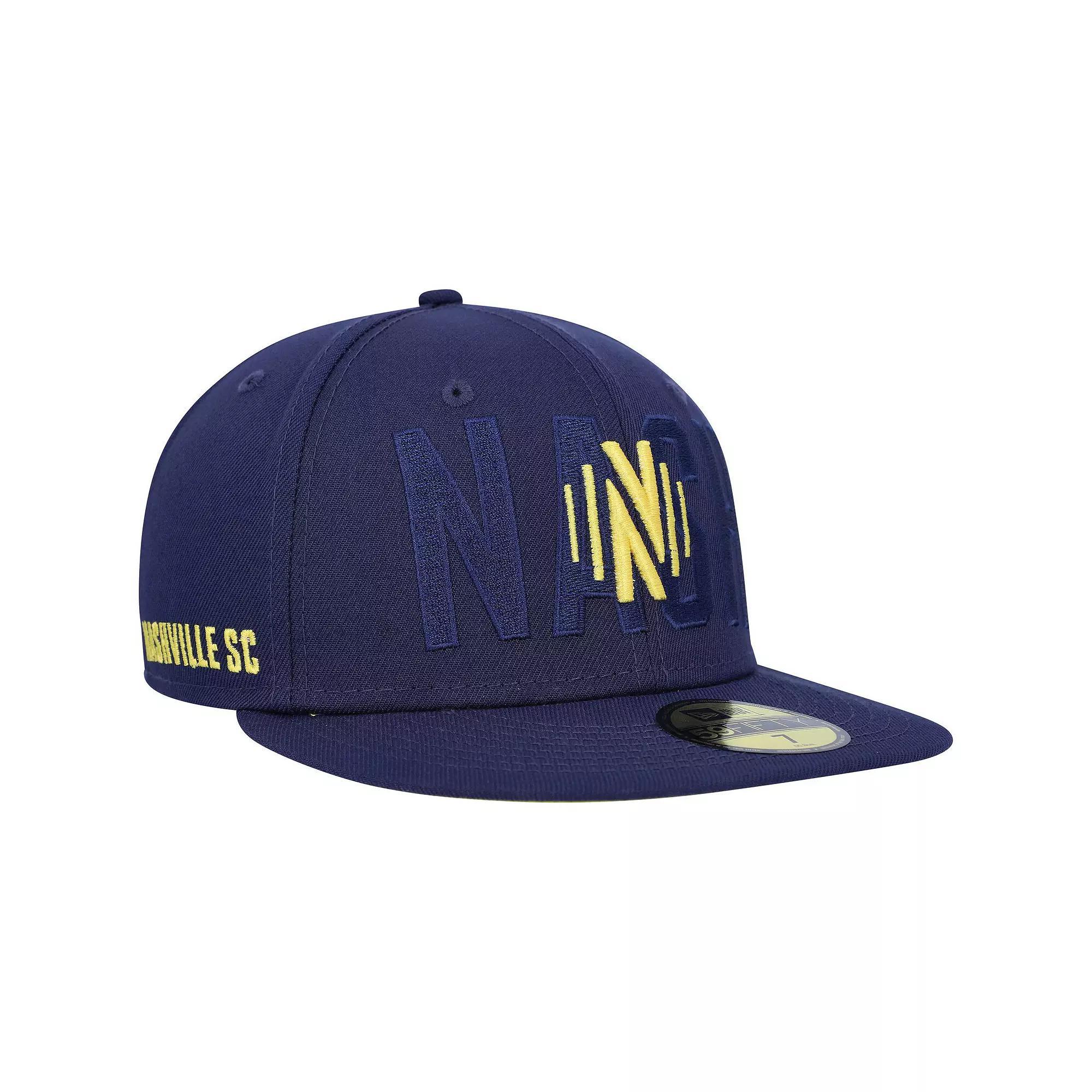 Men's New Era Navy Nashville SC Kick Off 59FIFTY Fitted Hat, Size: 7 1/8, Mls Blue Product Image