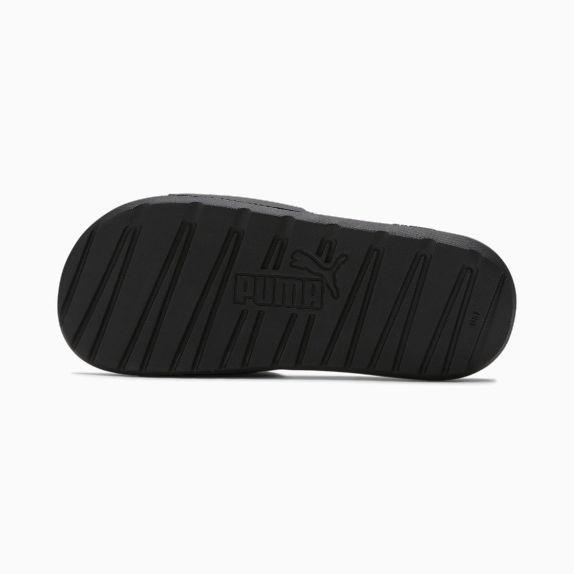 PUMA Cool Cat 2.0 Sport Women's Slides in Black/Silver/Fair Aqua Product Image