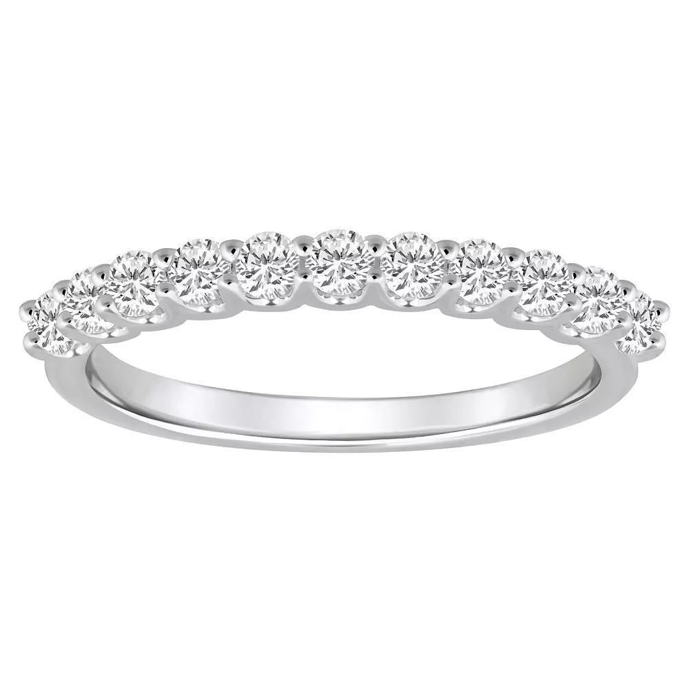 Alyson Layne 14k Gold 1/2 Carat T.W. Diamond 11-Stone Wedding Band, Women's, Size: 8, White Product Image