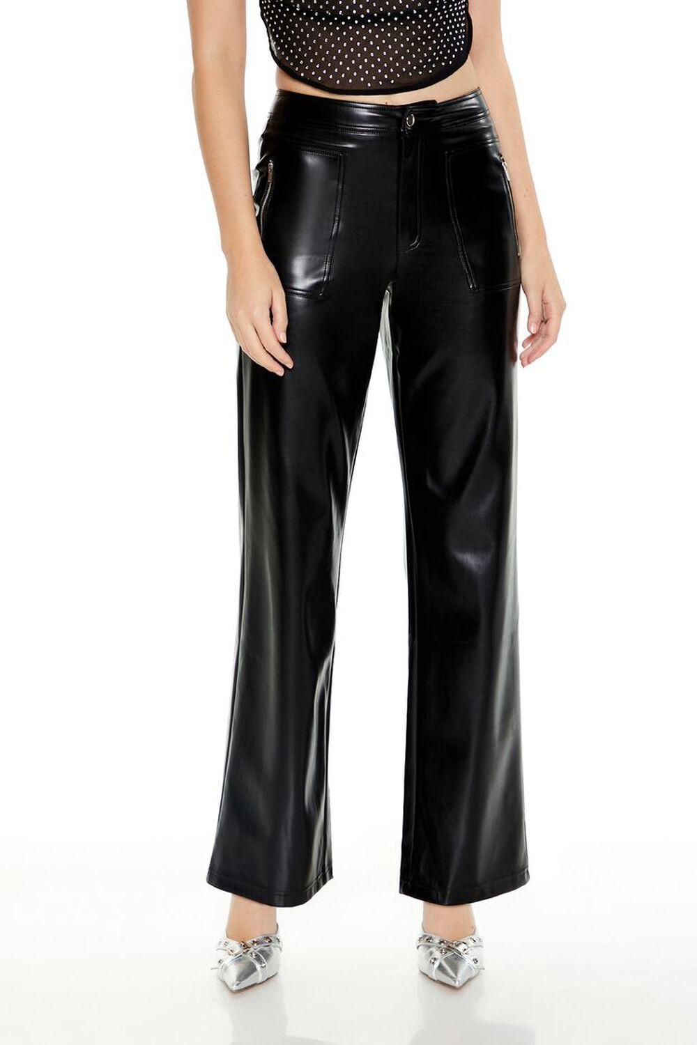 Faux Leather High-Rise Pants | Forever 21 Product Image