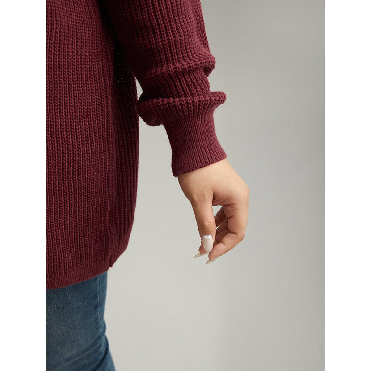 Plus Size Floral Embroidered Open Front Cardigan Scarlet Women Casual Loose Long Sleeve Dailywear Cardigans BloomChic 10/M Product Image