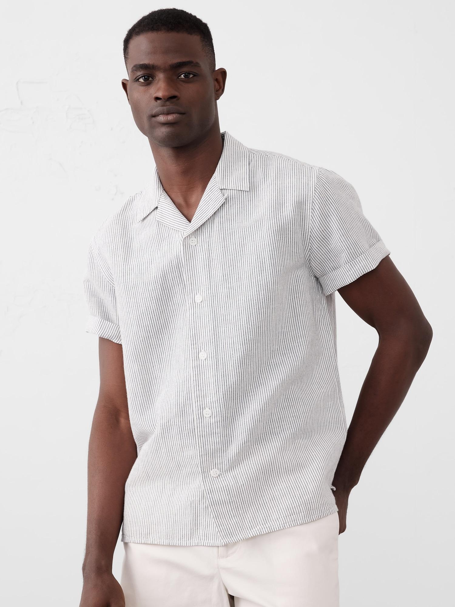 Linen-Blend Resort Shirt Product Image