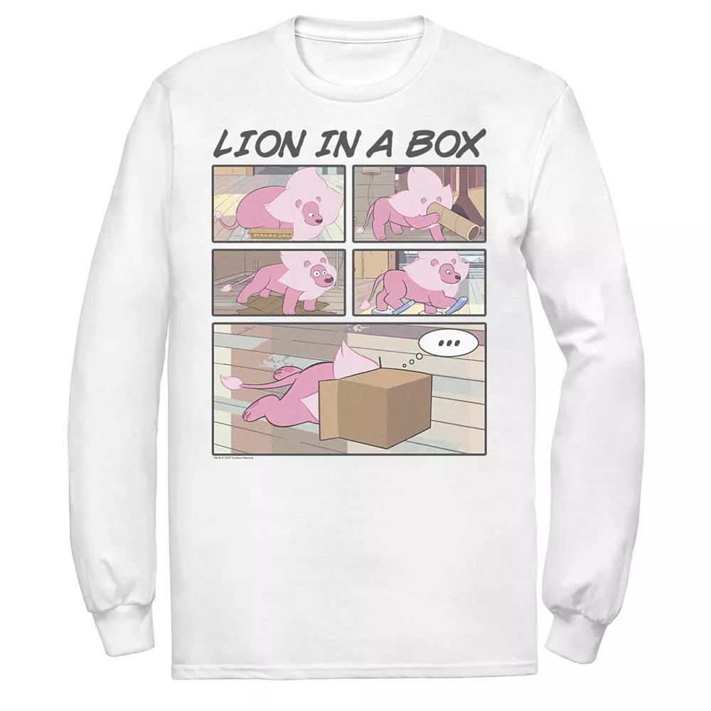 Men's Cartoon Network Stevens Universe Lion In A Box Comic Strip Tee, Size: Medium, Athletic Grey Product Image