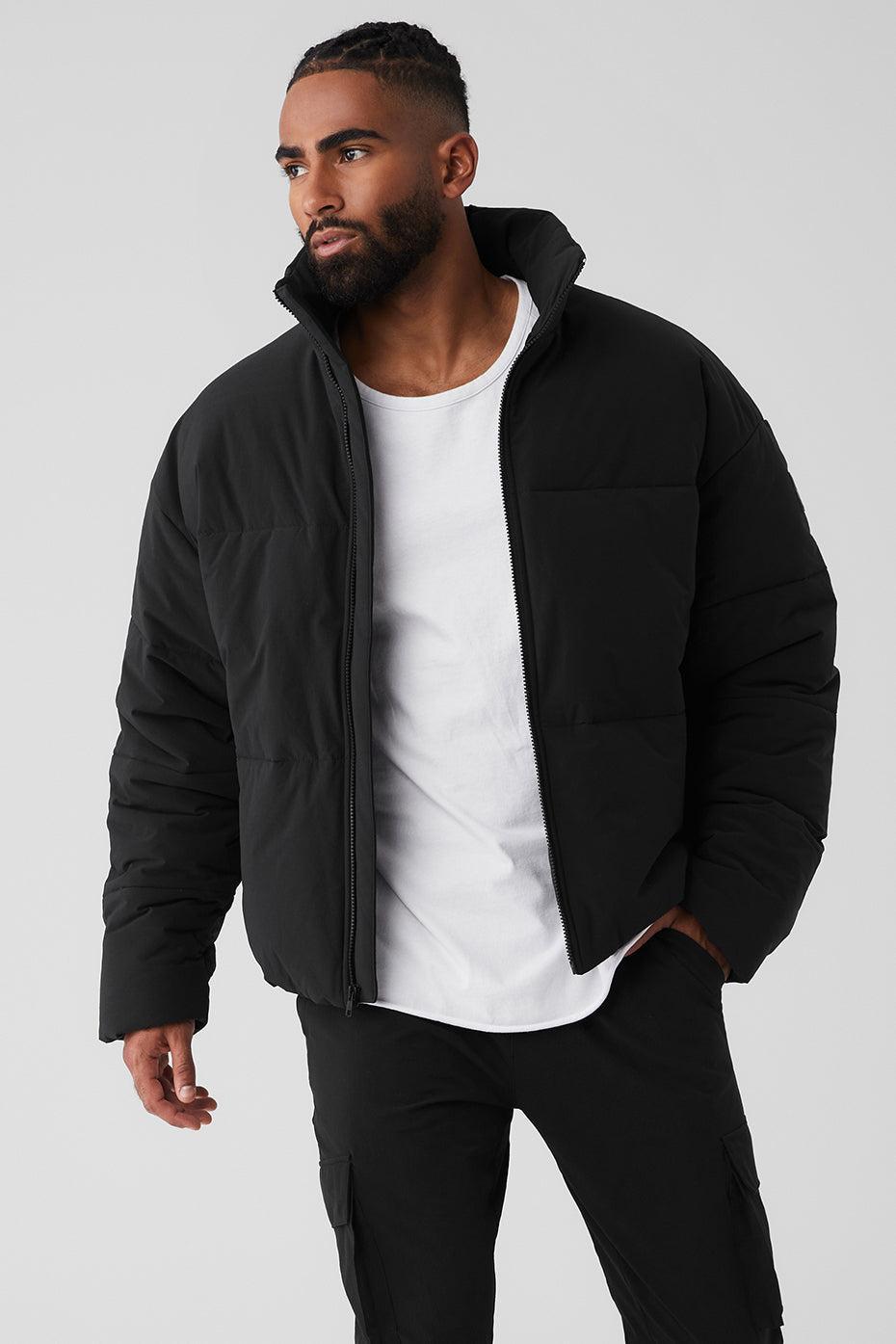 Stretch Woven Street Puffer - Black Product Image