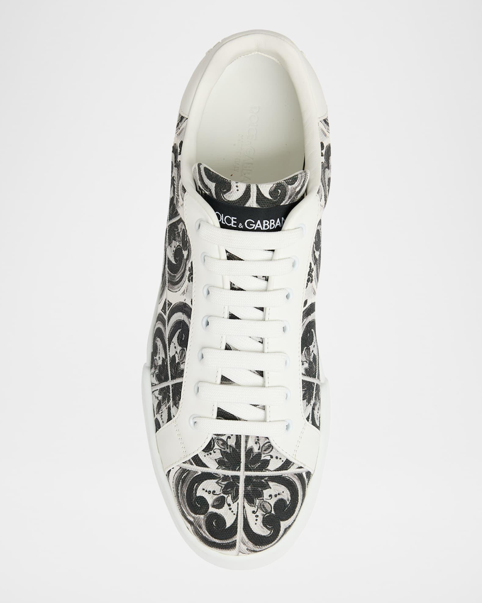 Men's Portofino Low-Top Printed Canvas Sneakers Product Image