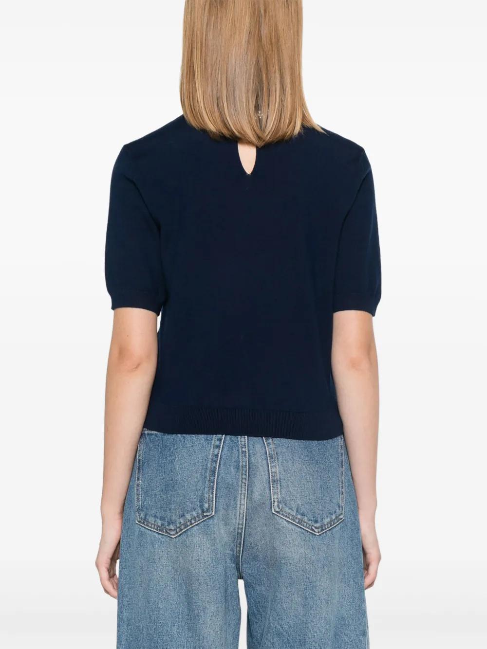 rhinestone-embellished knitted top Product Image