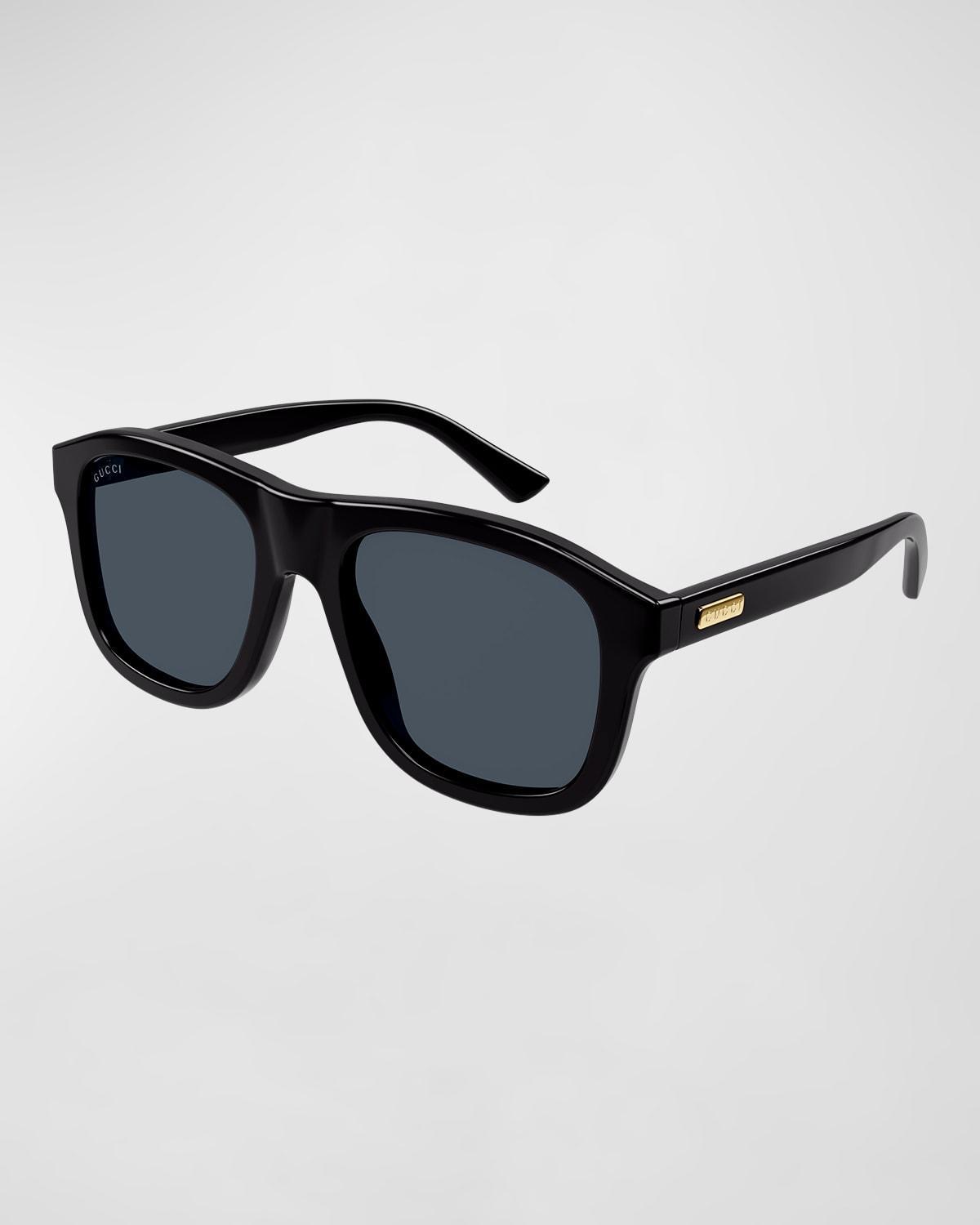 Mens 80s Monocolor 54MM Acetate Pilot Sunglasses Product Image