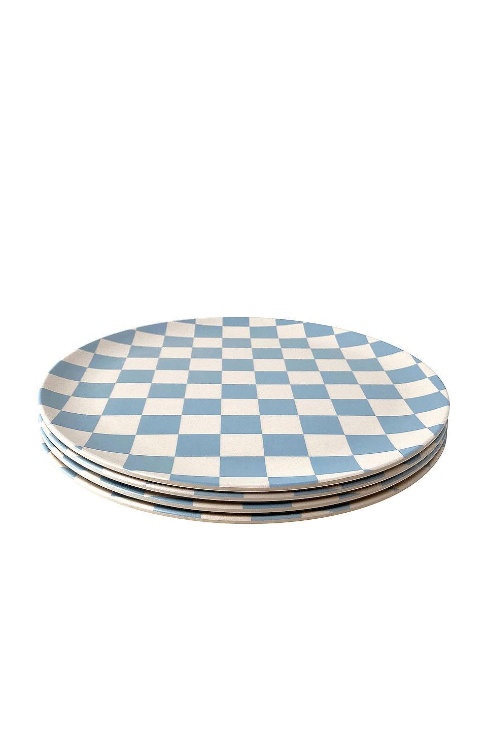 Diner Check Dinner Plates Set Of 4 Xenia Taler Product Image