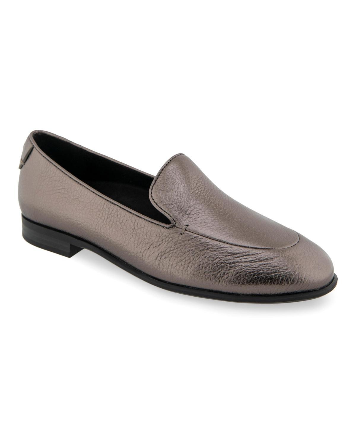 Aerosoles Wells Women's Leather Loafers, Size: 8.5, Black Shiny Leather Product Image