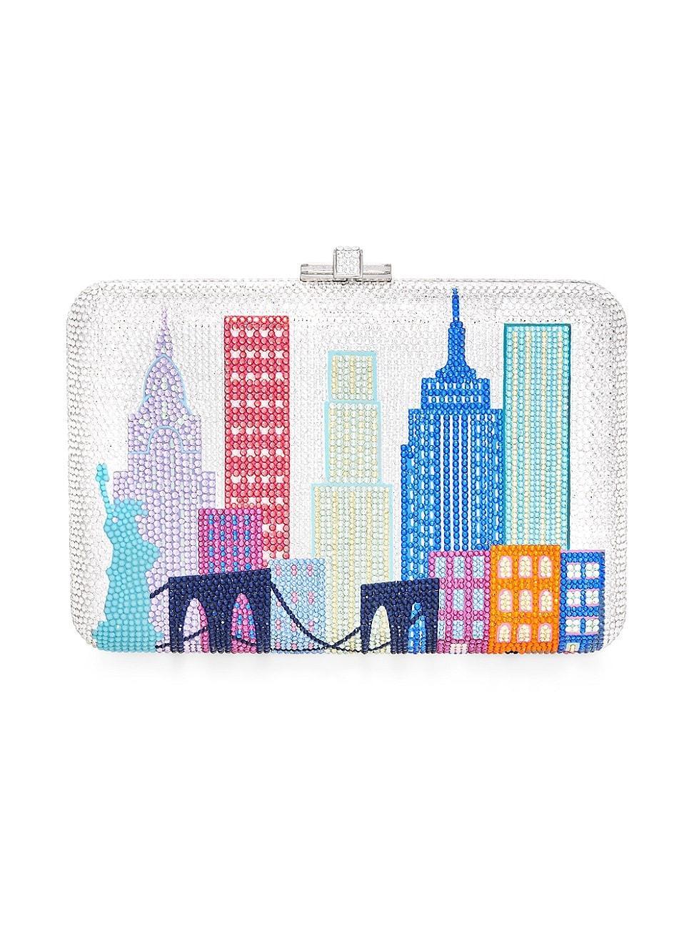 Womens New York Skyline Crystal Clutch Product Image
