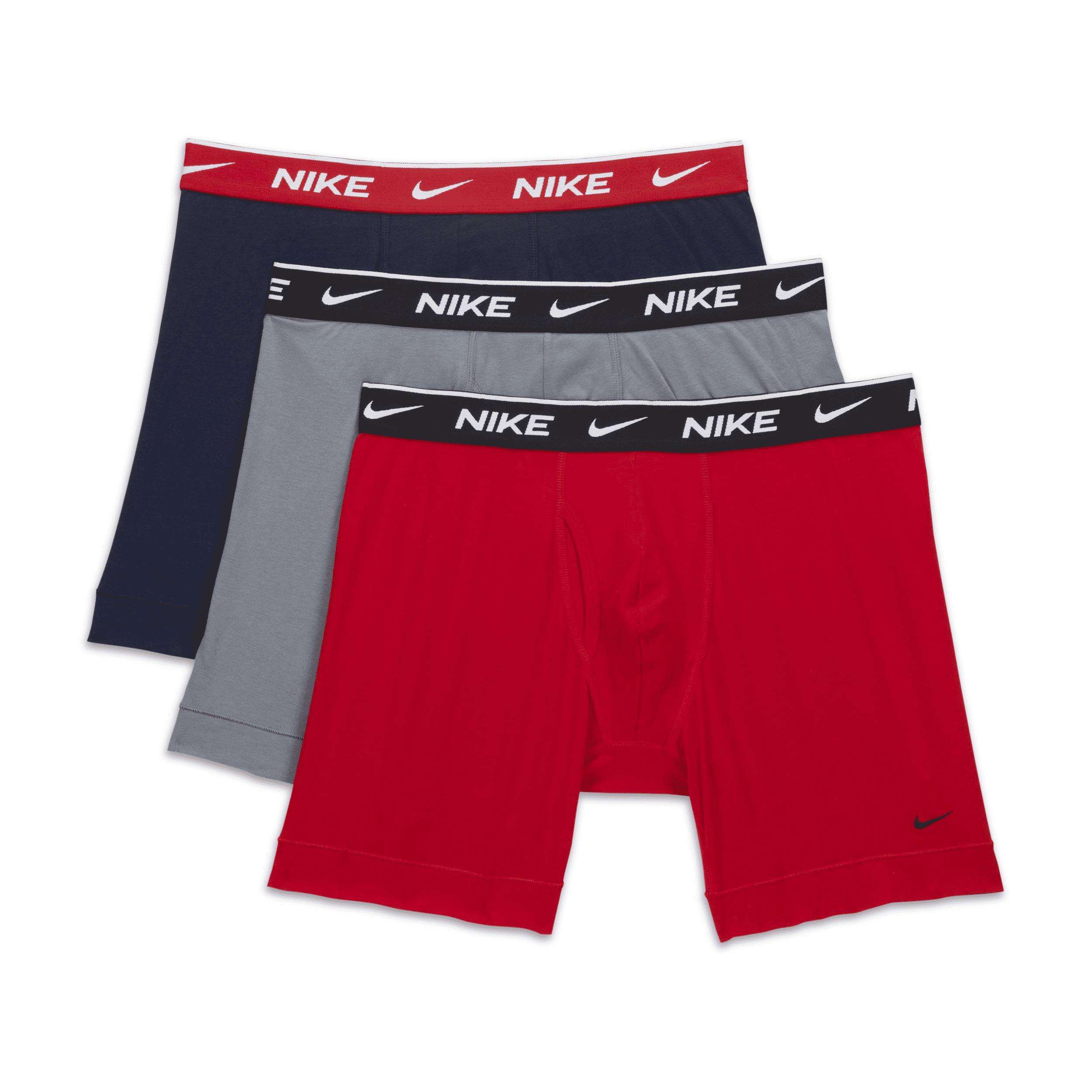 Men's Nike Dri-FIT Essential 3-pack Stretch Boxer Briefs, Size: Small, Obsidian Cool Grey Rd Product Image