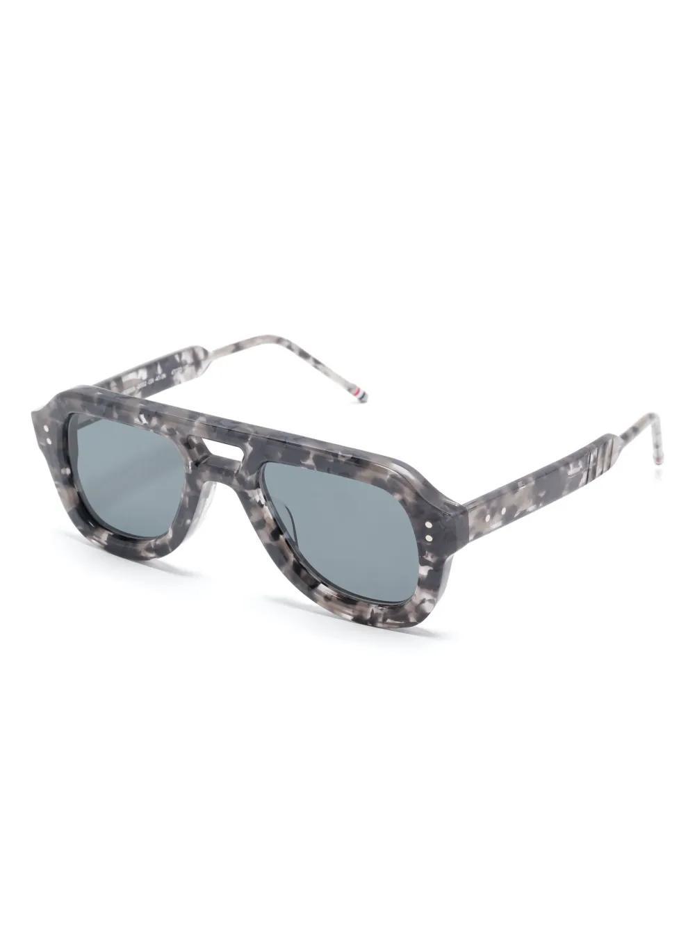 THOM BROWNE Pilot-frame Sunglasses In Grey Product Image