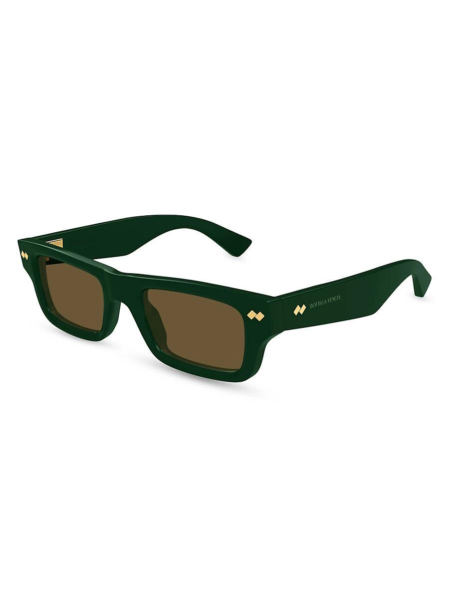 Mens Bold Ribbon Stud 50MM Square Sunglasses Product Image