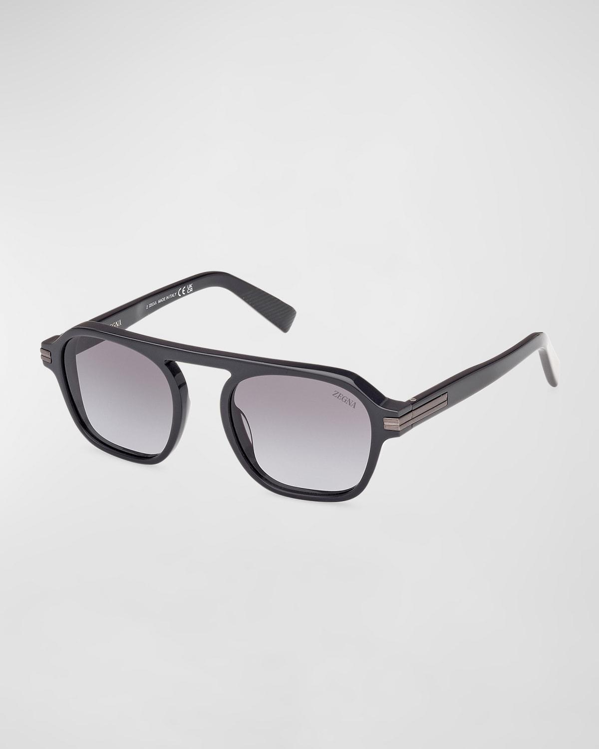 Mens AURORA II Acetate Rectangle Sunglasses Product Image