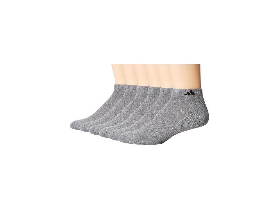 Big & Tall adidas 6-pack Athletic Cushioned Low Cut Socks, Men's, Size: 12-15, White Product Image