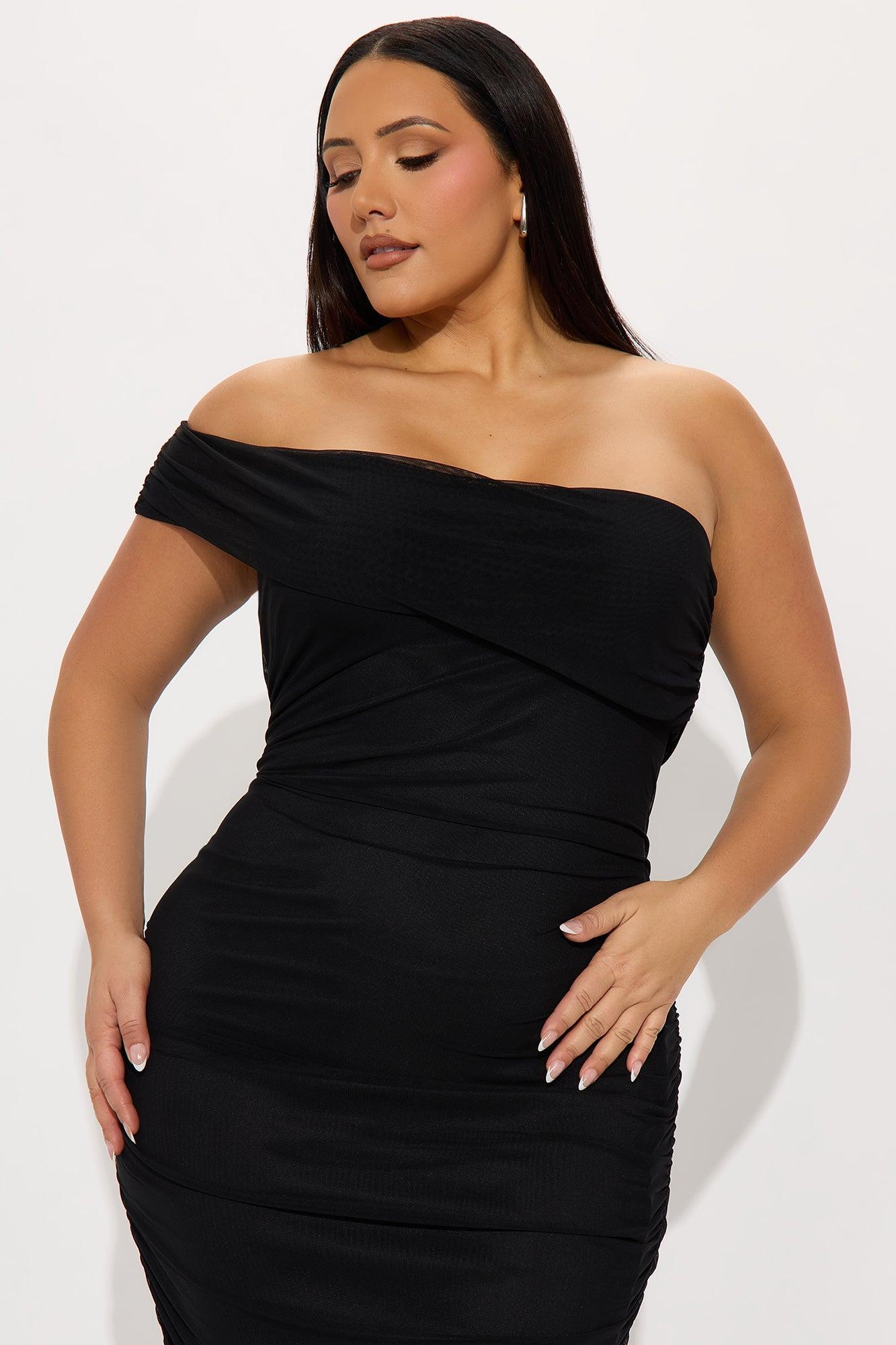 Real Legacy Mesh Midi Dress - Black Product Image
