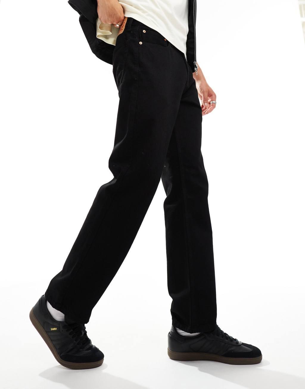 Levi's 555 '96 relaxed straight fit jeans in black Product Image