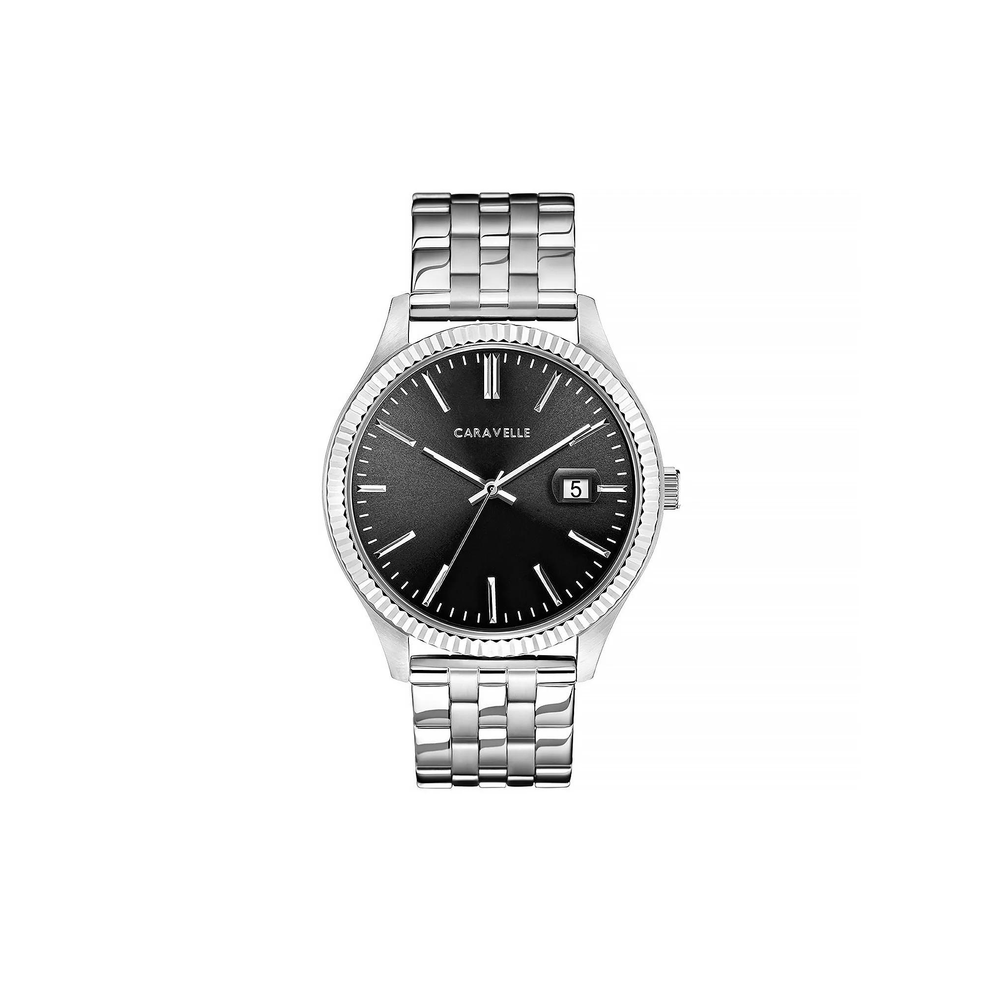 Caravelle Men's Stainless Steel Watch - 43B157, Size: Large, Silver Tone Product Image