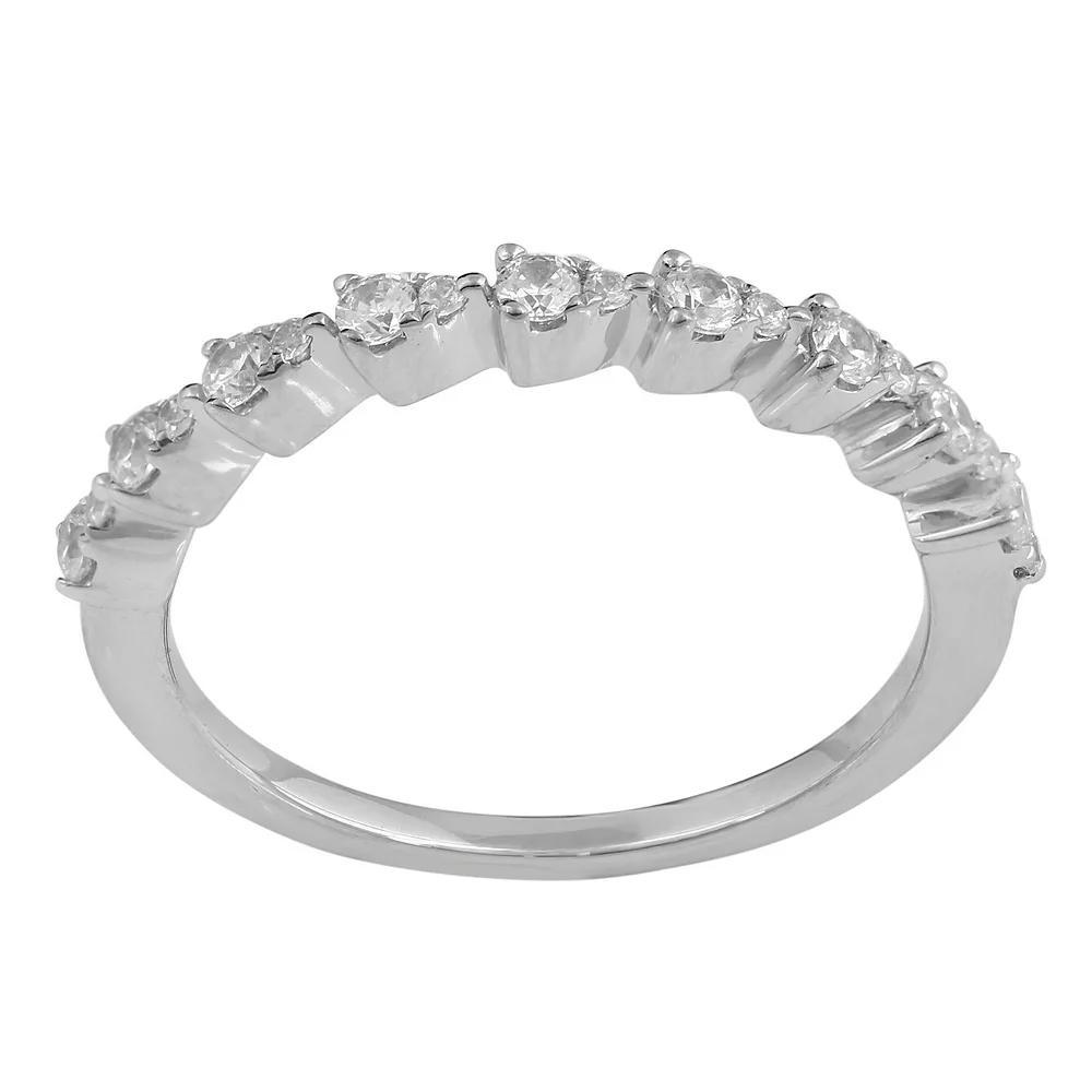 Sterling Silver 1/3 Carat T.W. Diamond Anniversary Ring, Women's, Size: 6 Product Image