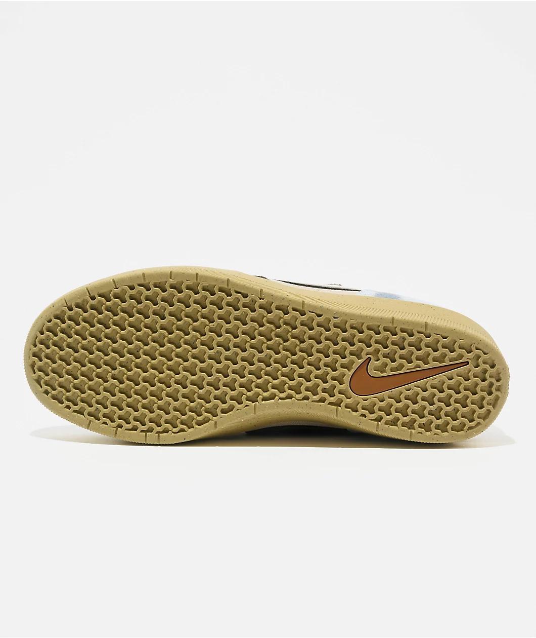Nike SB Force 58 Light Orewood Brown, Psychic Blue & Medium Ash Skate Shoes Product Image